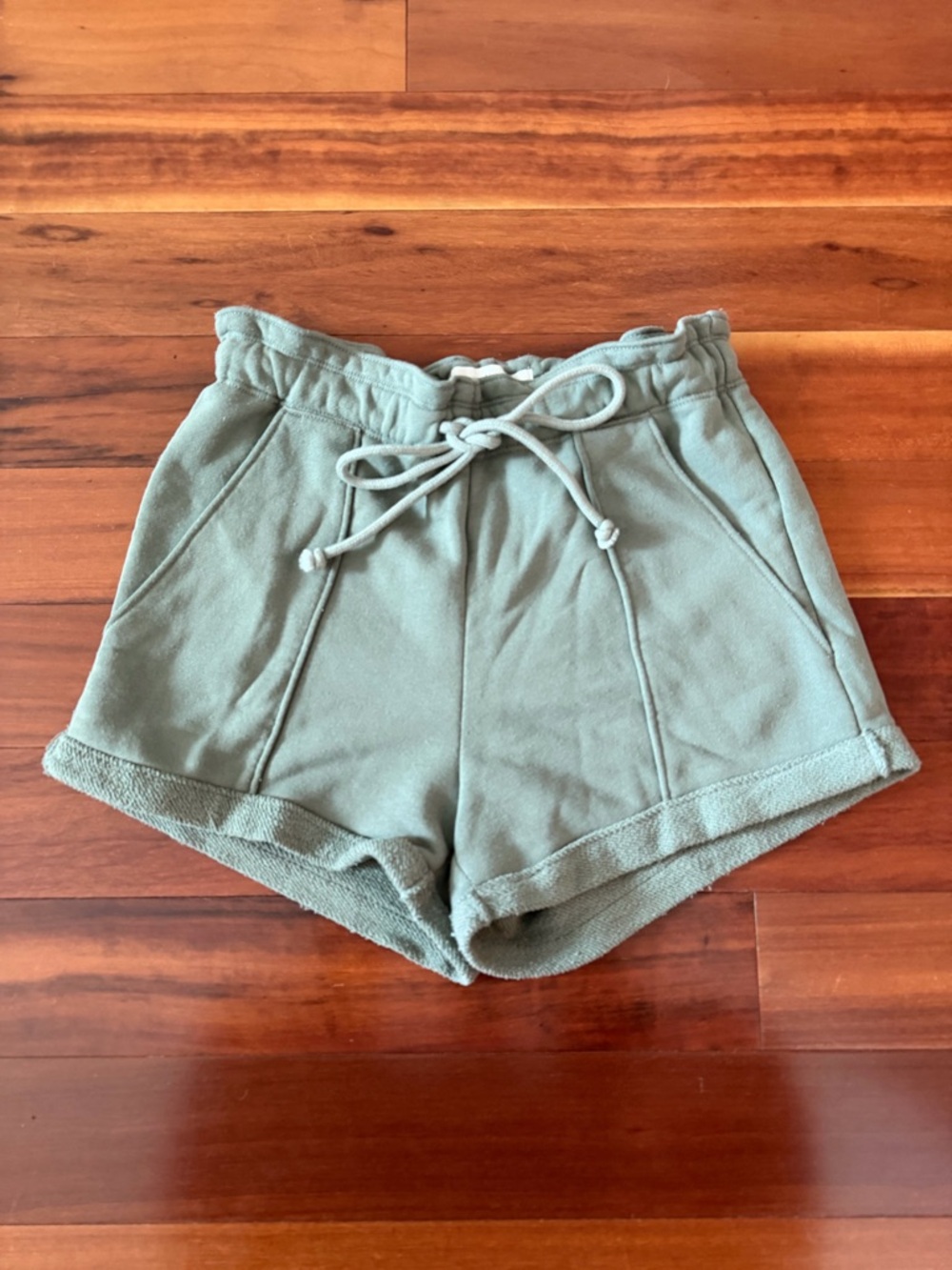 Abercrombie & Fitch Olive Green Athletic Drawstring Shorts